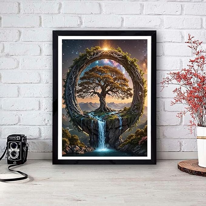 Tree of Life Cross Stitch Kits for Adults - Embroidery Kits for Beginners Adults,11 CT Patterns Dimensions Counted Cross Stitch Kits for Adults Arts Craft 12x16 inch