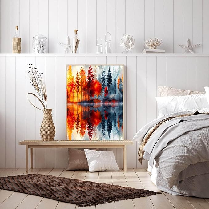 igoodom Diamond Art Kits for Adults, Landscape Diamond Painting Kit, Full Drill Round Landscape Diamond Art Kits, DIY Gem Art and Crafts for Home Wall Decor Gift 12x16inch