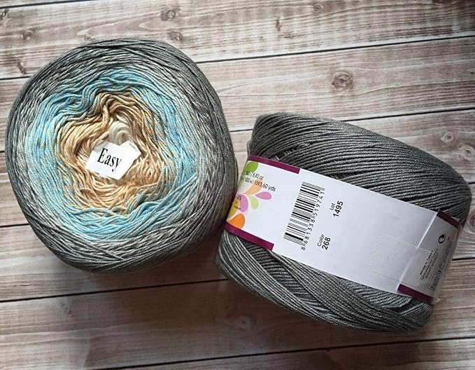 YarnArt Flowers – Gradient Cotton Acrylic Blend, 250g (8.8 oz), 1094 yds, Lightweight Sport Yarn for Crochet, Knitting, Shawls, Summer Projects (268)