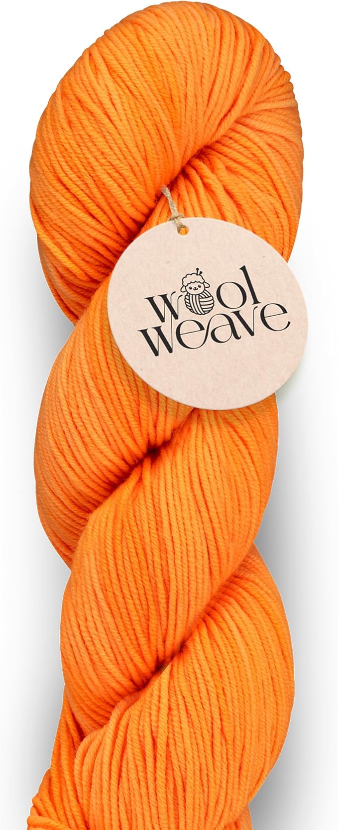 Superwash Merino Wool Yarn for Knitting & Crocheting - Hand Dyed, Luxurious & Soft Dk Weight Yarn, 100gr, 240 Yards - Neon Orange