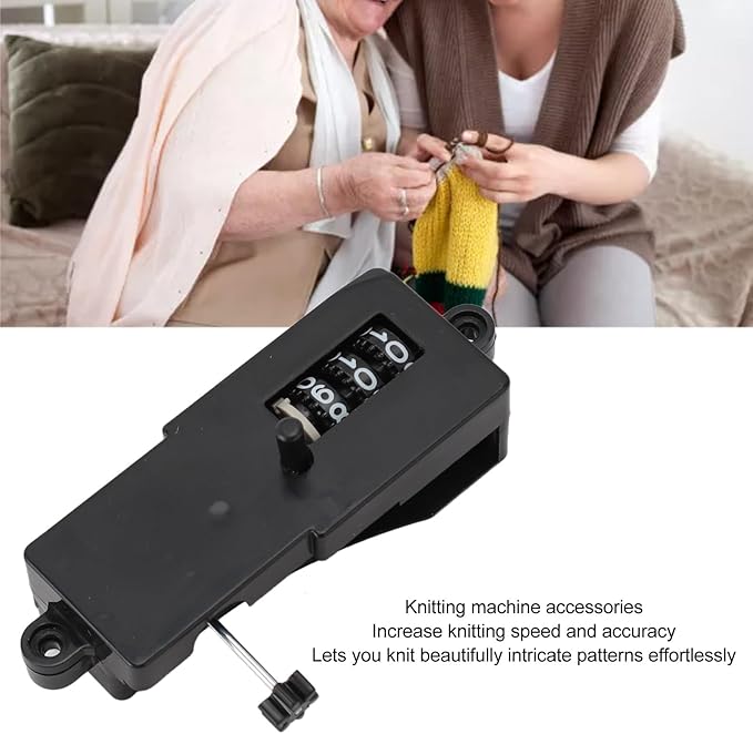 Knitting Machines Adapter Set, Digital Counter for Knitting Machine Accessories Knitting Tensioner for 22 32 40 48 Machine Attachments Include Knitting Needles