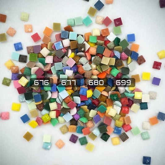 Diamonds Painting Accessories,Replacement for Missing Square Drills 676 677 680 699,Rhinestone Resin Diamond Drill,4 Colors Beads Gems Stones,3500pcs per Color