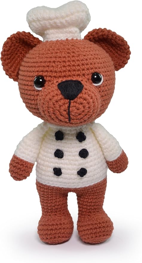 CIRCULO Amigurumi Crochet Kit - Cuddy Teddy Bears - All Included, Easy Instructions - Intermediate - Premium Amigurumi Yarn for Crocheting – Toby