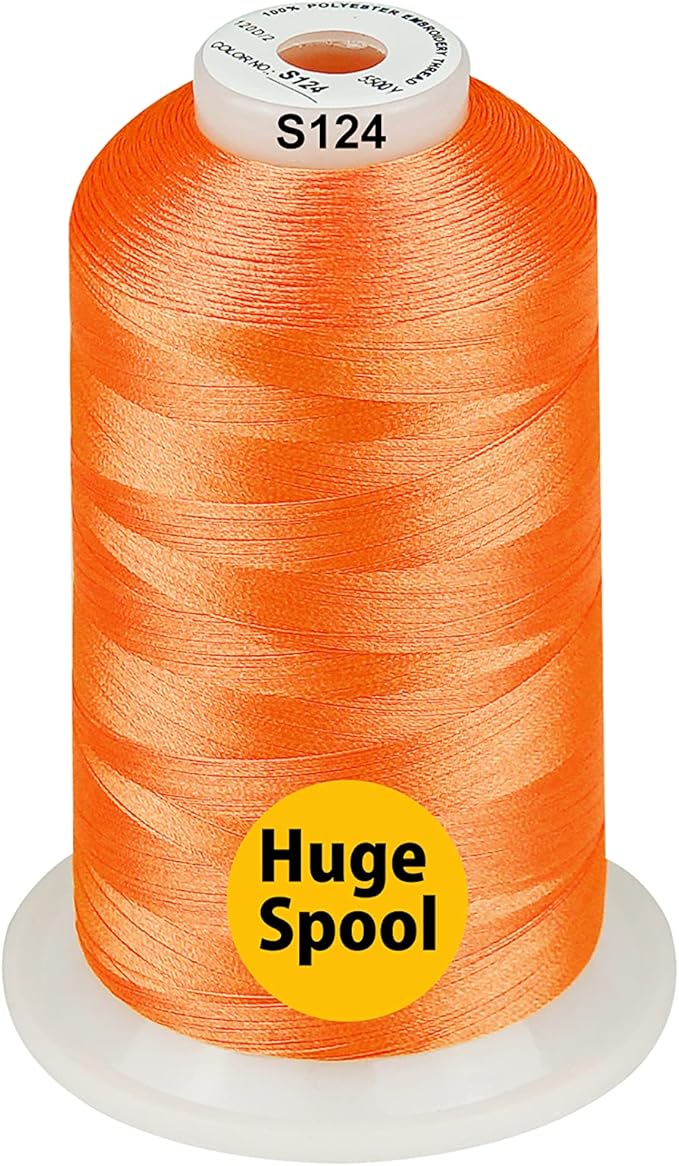 Simthread - 33 Selections - Various Assorted Color Packs of Polyester Embroidery Machine Thread Huge Spool 5500Y for All Sewing Embroidery Machines - NEON