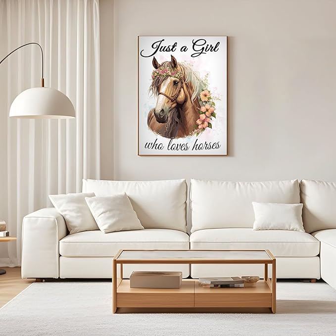 GEEHEIY Horses Diamond Art Kits for Adults, 5D Horse Diamond Painting Kits for Beginner, DIY Flower Lover Gem Art Dots for Adults, Perfect for Home Wall Decor 12x16 Inch