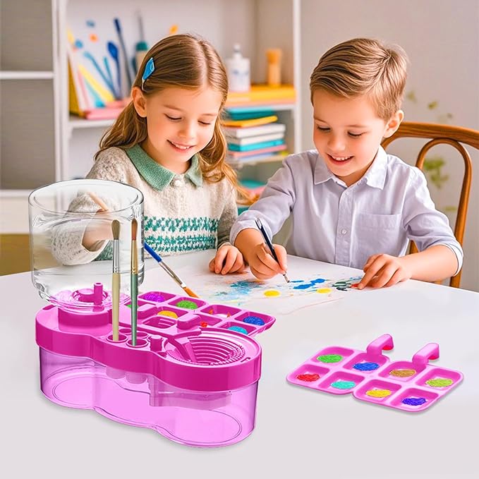 New Paint Brush Cleaner Tool,Brush Rinser Cup Painting Running Water Circulation Art Supplies for Acrylic,Watercolor and Water Based Creative Gift for Adult Artist Beginners Kids