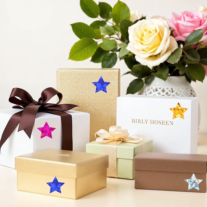 2000 pcs holographic star stickers, self adhesive metallic glitter foil stickers reflective star sticker, ideal for student planners and classroom supplies, classroom reward stickers, each measures 1”