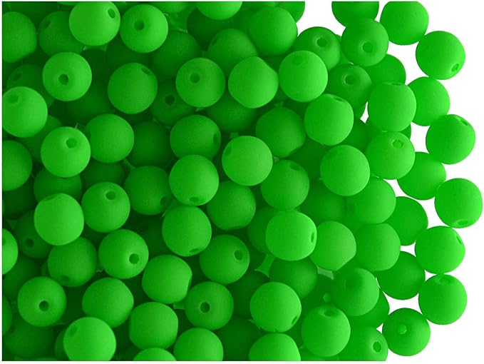 SCARA 600 pcs Czech Glass Round Beads 0.16 inches (4mm), Warm NEON (UV Active) Glass Beads for Jewelry and Bracelets Making, Beads for Bracelets, Bead kit Warm NEON Mix