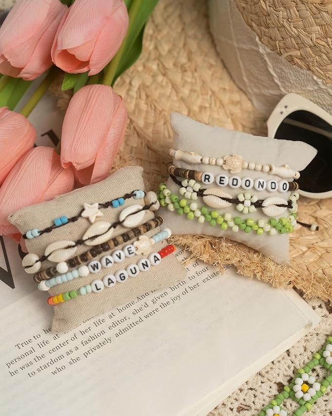 DoDoBeads Beach Beads for Bracelets, 6000pcs 4mm Glass Bead Bracelet Making Kit, Beach Beads for Jewelry Making, Summer Jewelry Crafting Kit with Letters & Numbers, Seashells, Spacers, Pearls