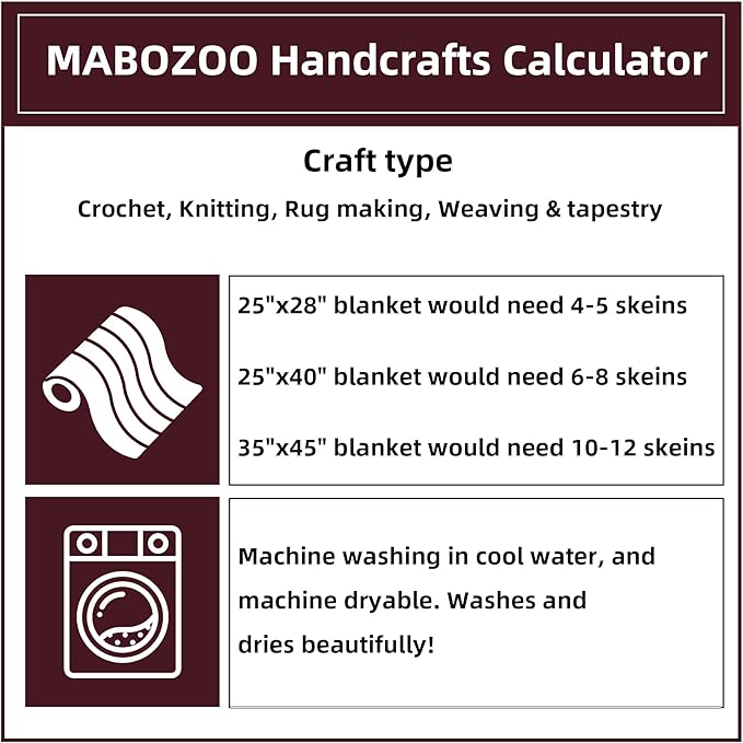 Maboozoo Tie Dye Chunky Yarn for Crocheting & Knitting - 8 Pack, Wine Red & Grey Fluffy Jumbo Chenille Yarn (26 yds, 7.5 oz Each Skein)