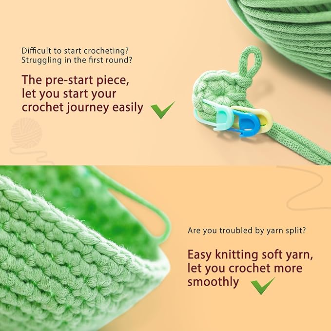 Crochet Kit for Beginners: Highland Cow Crochet Kit, Include Easy Knitting Soft Yarn, Step-by-Step Video Tutorial, Hook, Birthday Gift for Adults and Teen(30%+ Yarn)