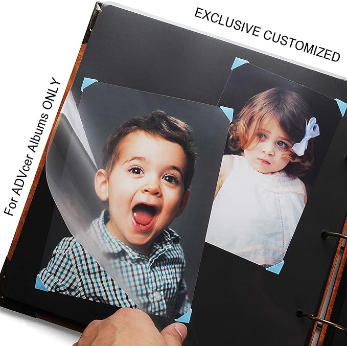 30 Sheets 9.84 x 10.24" Clear Insert Page Protectors Film - Exclusive Customized (NOT Pocket Non-adhesive) Acid Free Flexible Photo Sheet Divider, ONLY match ADVcer 10x10 Photo Album Scrapbooks