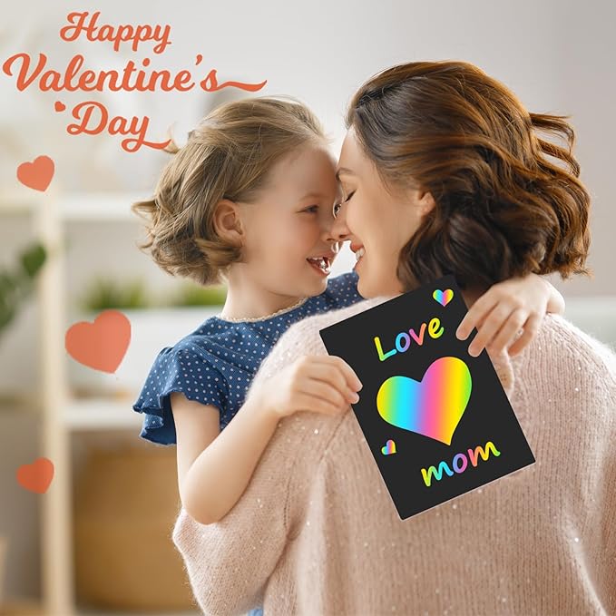 funnyb&g rainbow scratch paper art for kids - 200 pcs magic rainbow scratch paper off set scratch crafts arts supplies kit pads sheets for party games valentine's day christmas birthday gifts