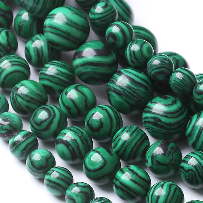 Turquoise Stone Beads for Jewelry Making DIY Gemstone Round Crystal Bracelet Necklace 1 Strand 15.5inch 60PCS 6MM