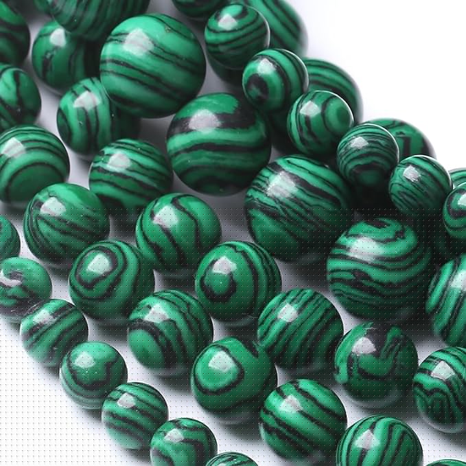 Turquoise Stone Beads for Jewelry Making DIY Gemstone Round Crystal Bracelet Necklace 1 Strand 15.5inch 31PCS 12MM