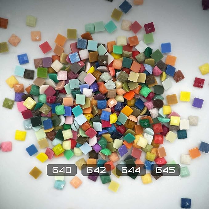 Diamonds Painting Accessories,Replacement for Missing Square Drills 640 642 644 645,Rhinestone Resin Diamond Drill,4 Colors Beads Gems Stones,3500pcs per Color