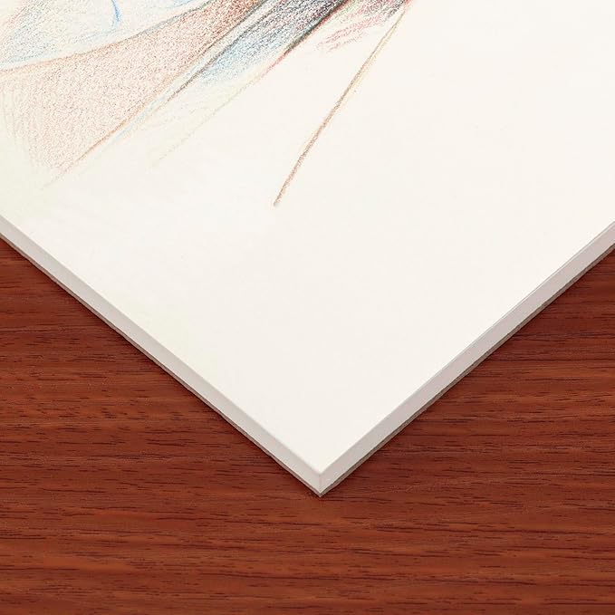 Cezanne 100% Cotton Colored Pencil Sketch Pad - 11x14, 20 Sheets, 122 lb. Fine-Tooth Paper, Art Supplies for Drawing Accessories, Supports Multiple Layers, Ideal for Graphite and Charcoal