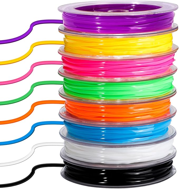 FANDAMEI 8 Color Lanyard Kit, Bright Color Lacing Cord, Lanyard String for Crafts, Bracelets and Jewelry Making