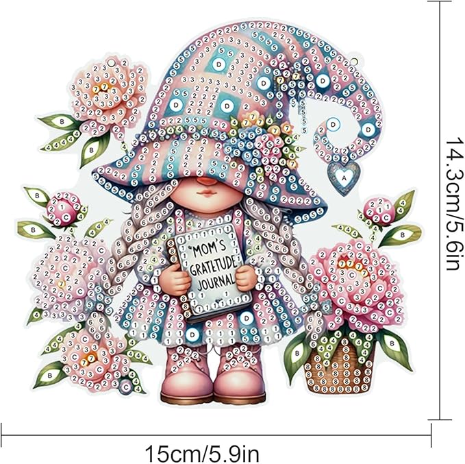 AiYuanzsh Diamond Art Painting Hanging Pendant Kits Cute Girl DIY Crystal Rhinestone Wreath Kits, Colored Point Crystal Diamond Art Window Pendants Home Garden Wall Door Birthday Festival Gifts