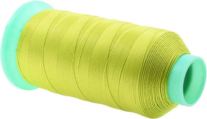 Mandala Crafts Size 92 280D T90 Bonded Nylon Thread - Lime Green 1100 YDs Tex 90 Heavy Duty Sewing Threads for Leather, Jeans, Weaving, Outdoor Marine Upholstery