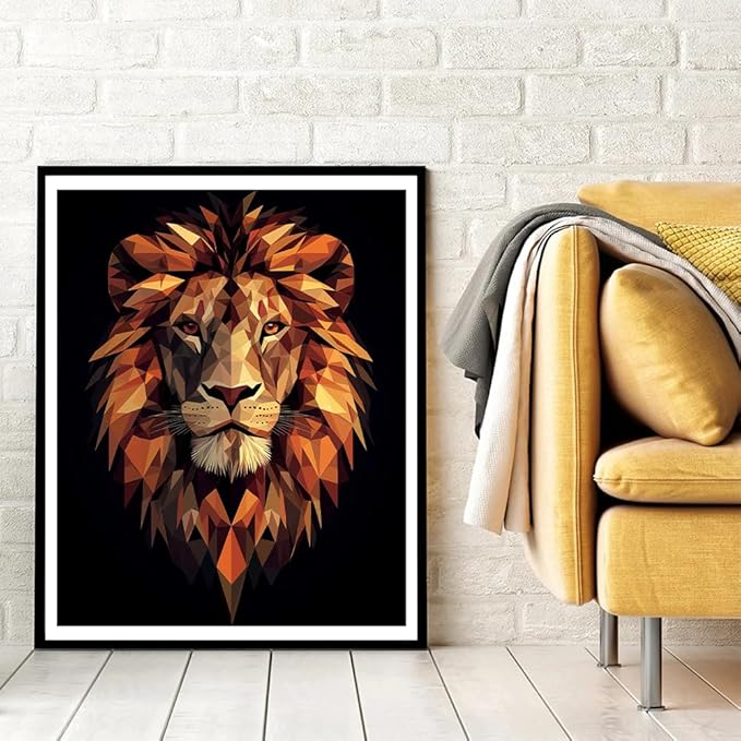 Natuyalo Lion Totem DIY Paint by Numbers for Adults, Animals Abstract DIY Adult Paint by Number Kits Acrylic Canvas Painting for Adults Beginners Art Crafts, No Frame (16" x 20")