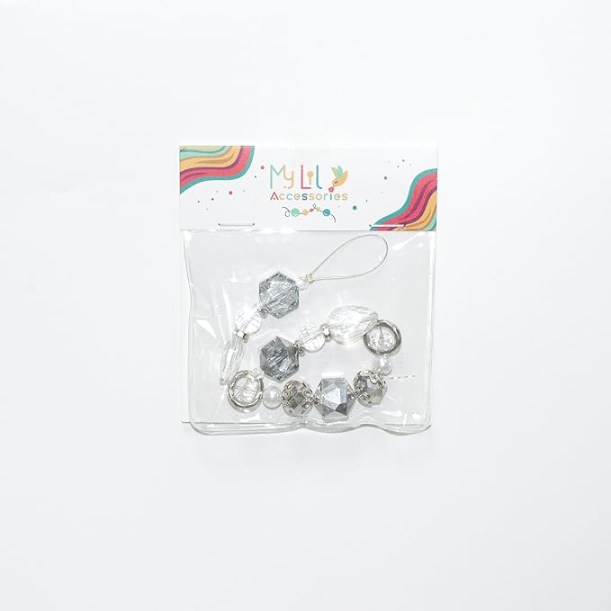 Glass Beads for Bracelets Jewelry Making Adults Keychains Bead Strand Large Unique Crystal Assortment for Craft Rondelle Faceted Flat Crackle Sparkly Bling Cute Pretty Beading Kit (Crystal)