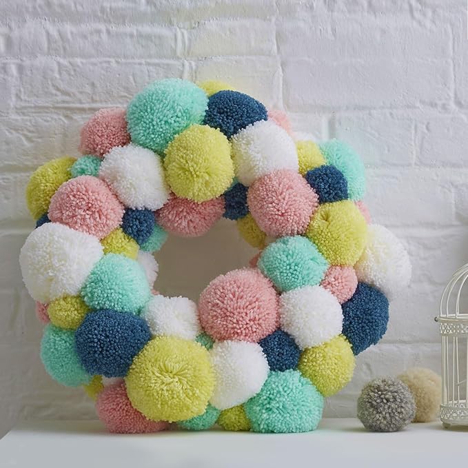 Knewmart Pompom Maker,4 Sizes Pom pom Makers for Fluff Ball Weaver Needle Craft DIY Wool Knitting Craft Tool Set Decoration (5)