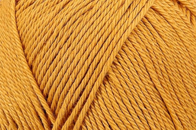1 Skein/Pack Schachenmayr (SMC) Catania Originals Yarn, Each Ball 1.76 Oz (50gr) / 136 Yards (125 m), 100% Mercerized Cotton for Knitting and Crochet Yarn, Sport Weight, 431 - Curry