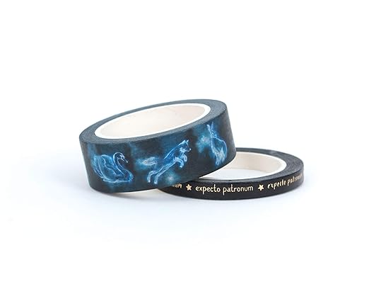 Paper House Productions Harry Potter Foil Accent 10 Piece Fan Favorites Washi Tape Pack with 5 15mm Rolls and 5 5mm Rolls