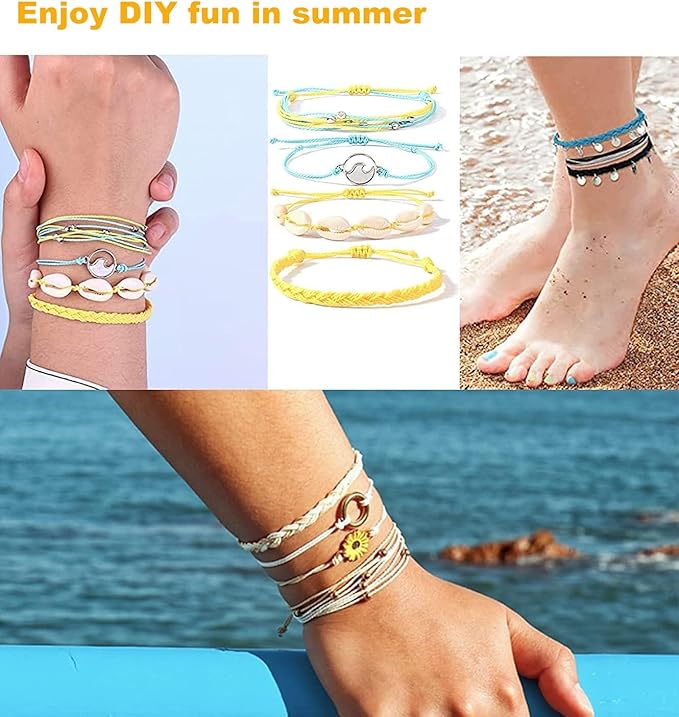 40 Colors 1mm Waxed Polyester Cord Bracelet Cord Wax Coated Thread for Jewelry Making Waxed String for Bracelet Making 25yards for Each Color (1000 Yards)