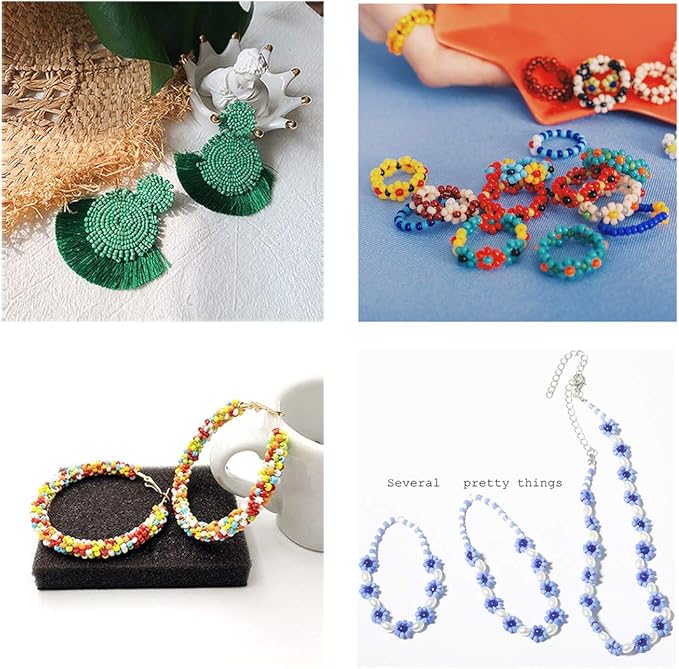 Bala&Fillic Size 11/0 Glass Seed Beads About 14400 pcs in Box,Craft Seed Beads for Making Bracelets Necklace Earring Jewelry (About 600pcs/Color, 24 Colors)