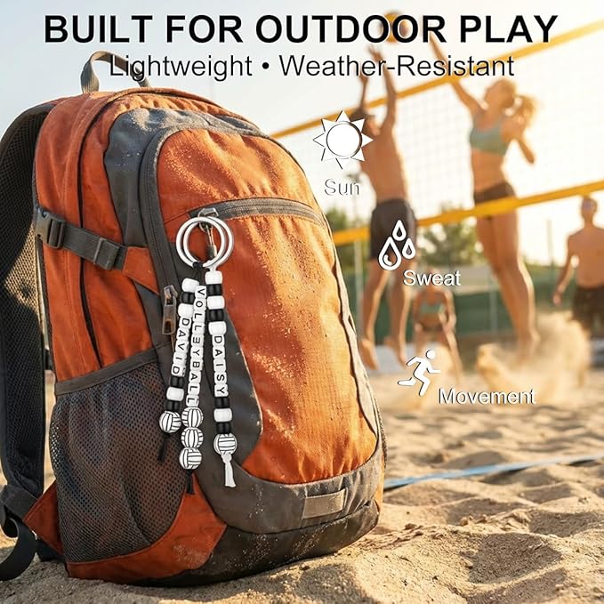 567 Pcs Volleyball Beads Keychain Making Kit, DIY Durable Acrylic Beads, Gifts for Team, Players, Coaches, Fans, for Outdoor Play, Practices, Tournaments, Party Favors & Backpack Accessories