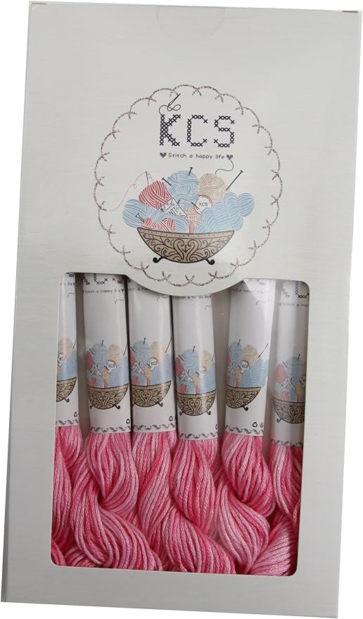 KCS Big skeins of 25 Meters Size 25 Color Variegated Cross Stitch Stranded Threads,6 skeins,4180