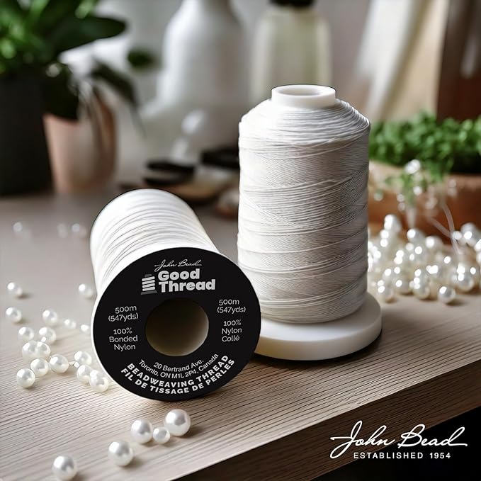 John Bead Good Thread 500m Spool Black Bonded