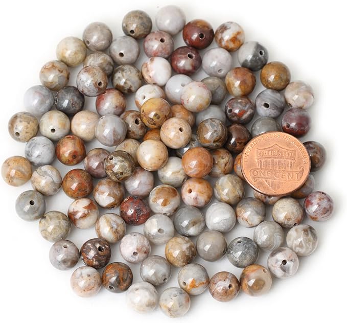 45PCS 8mm Natural Gobi Agate Stone Gemstone Round Loose Beads for Jewelry Making Suppliese 1 Strand 15"