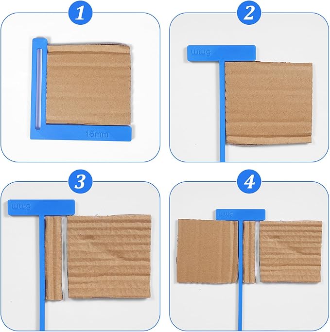 ElevateTech 6Pcs Bookbinding Easy Scrapbooking Tool Bookbinding Kit with T‑Ruler Corner Miter Spine Spacer Divider for Starter Can Be Made Into Notebook Calender Junk Journal Handbook