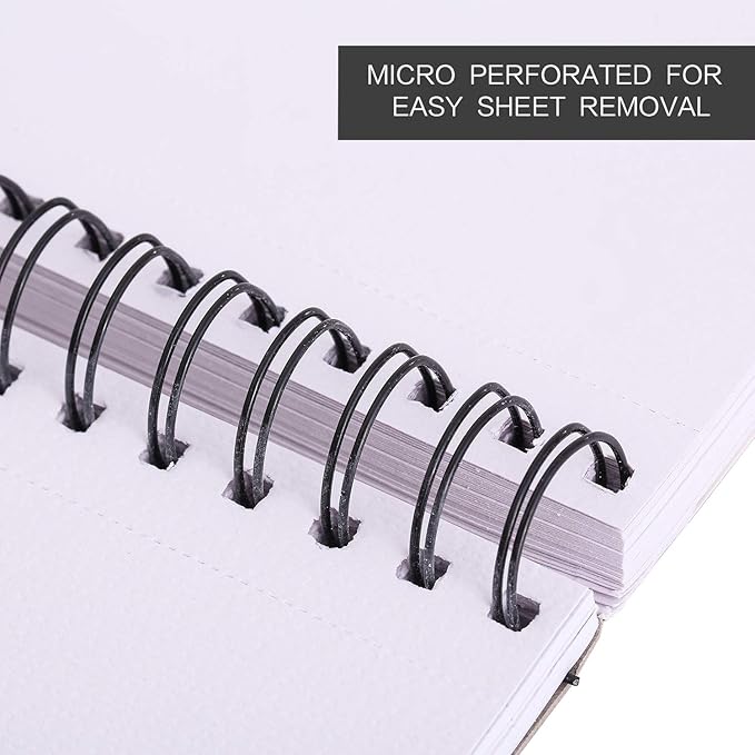 Bachmore Sketchpad 9X12 Inch (57lb/85g), 100 Sheets of Spiral Bound Sketch Book for Artist Pro & Amateurs | Marker Art, Colored Pencil