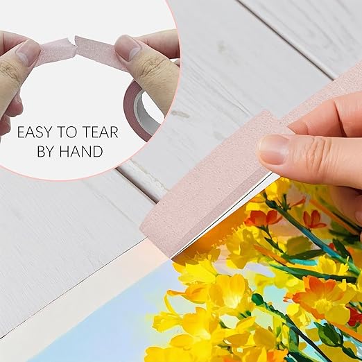 8PCS Colored Masking Tape - Pink Painters Tape, Tape for Kids Art Supplies, Great for Crafts, Labeling, DIY Decorative, 1/2 Inch Colored Tape Rolls- Tiny Size