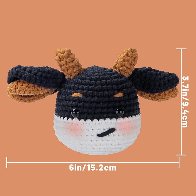 EOKPHULL Crochet Kit for Beginners, Easy DIY Crochet & Knitting Kit for Adults with Step-by-Step Video Tutorials, Yarns, Stuffing, Crochet Hook and Accessories, Crochet Craft Set