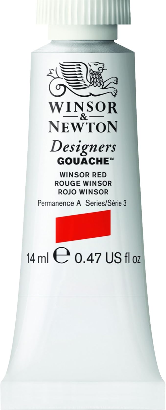 Winsor & Newton Designer's Gouache, 14 ml (0.47oz) tube, Winsor Red