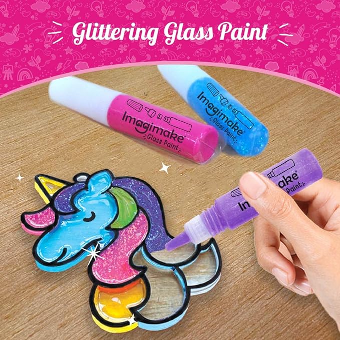 imagimake window art princess & unicorn | diy suncatcher kit for 5-8 year old kids | princess & unicorn toys for girls age 5,6,7,8 | art & craft kits for ages 6-8 | birthday gifts for 6 year old girls
