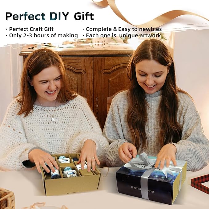 iland UV Resin Kit of Sea Crafts for Teens Creative Adults Arts and Crafts for Women Fun Beach Crafting Kit DIY Summer Costal Decor Project Set Artist Gifts for Teen Girls Fun Crafty Gifts for Mother