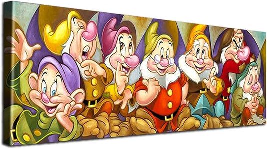 JYLMOOD Paint by Number for Adult Kits, DIY Cartoon Acrylic Oil Painting Kits for Adults Beginners for Home Wall Decor Gifts 11.8x35.4 Inch (No Frame)