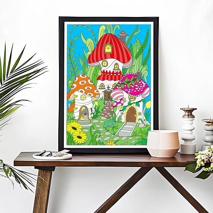 Aannanl Adult Coloring Book Set of 3 Coloring Books for Adults Relaxation Include Mandalas,Flowers and Fairytale House Theme,Color Books for Women Men to Relieve Anxiety and Stress Relief