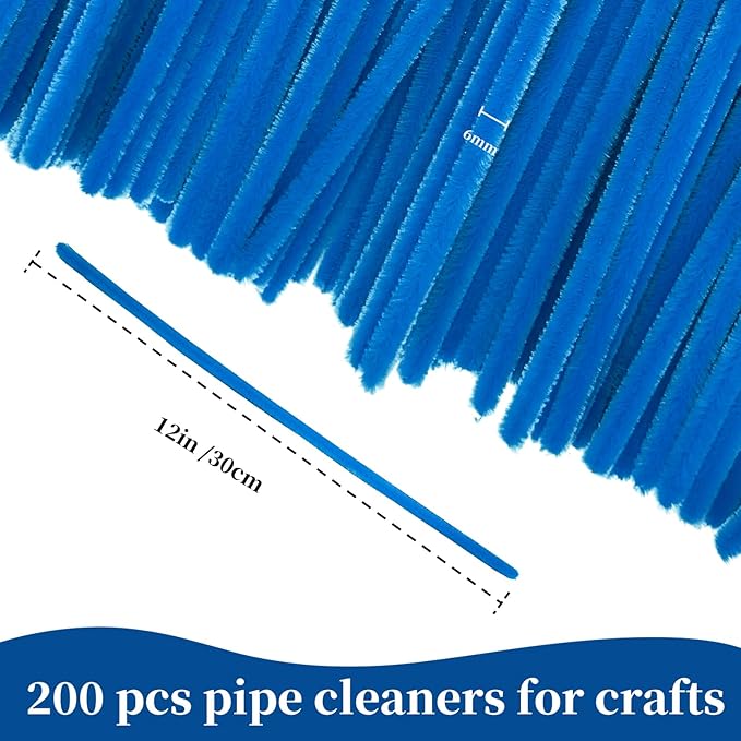 Blue Pipe Cleaners,Pipe Cleaners Craft,Arts and Crafts,Craft Supplies,Art Supplies,School Halloween Party Treat Bags,Girl Toys