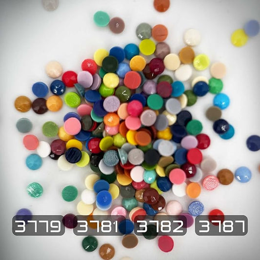 Carsilers Diamonds Painting Accessories,Replacement for Missing Round Drills 3779 3781 3782 3787,Rhinestone Resin Diamond Drill,4 Colors Beads Gems Stones,3500pcs per Color