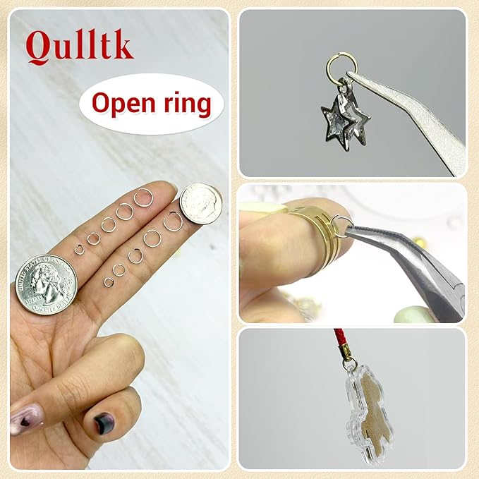 4600 Pcs Jump Rings for Jewelry Making Kit Gold & Silver, Open Rings with Opener Tools for Earrings, Keychains, Bracelet & Necklace Repair Supplies