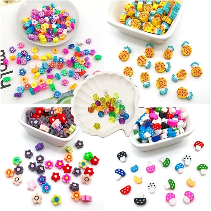 6800pcs Pony Beads in Bulk for Bracelet Making Kit, Multicolored Plastic Beads for Hair Braiding, Alphabet Beads, DIY Crafts, Kandi Friendship Charm Bracelet Keychain Making