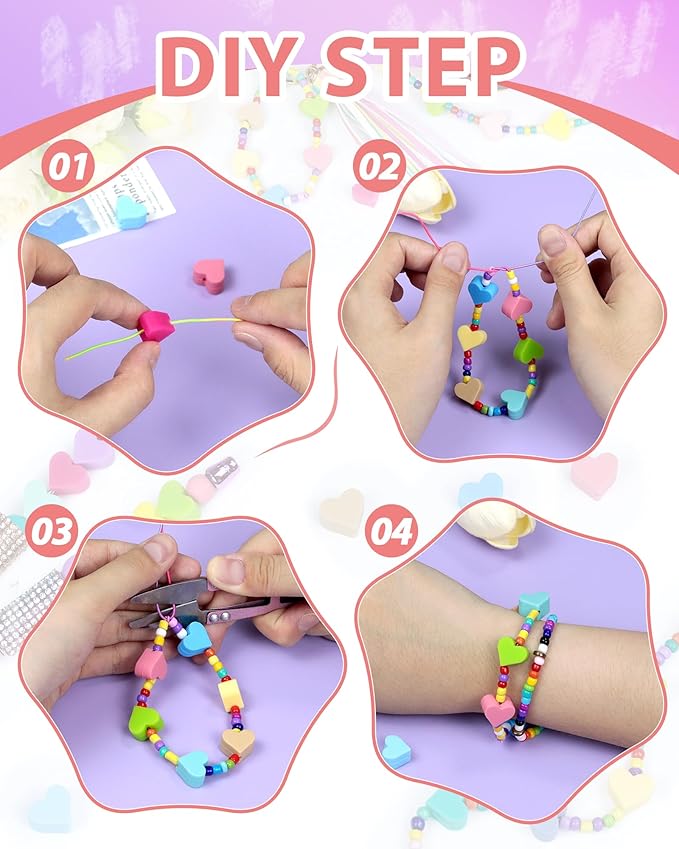 80PCS FIVEIZERO Focal Beads,Love Heart Bead,Heart-Shaped Valentine's Day Silicone Beads for Keychain, Pens and Bracelets Making, Silicone Focal Bead for DIY Crafting