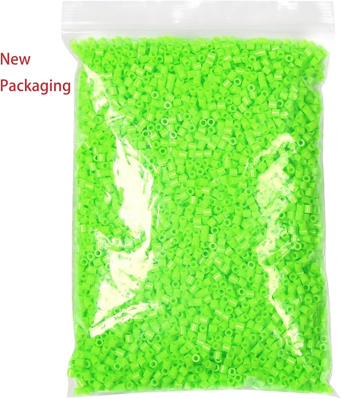 banchelle fuse beads melting beads refills for 5 mm fuse bead board, about 7000 pcs (green)
